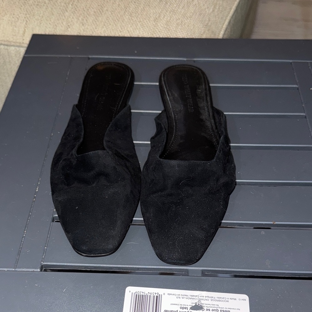 Who What Wear Black Suede Mules